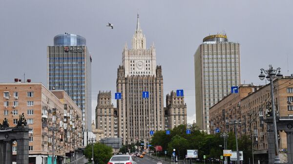 Здание Министерства иностранных дел РФ (в центре), фото из архива - Sputnik Азербайджан