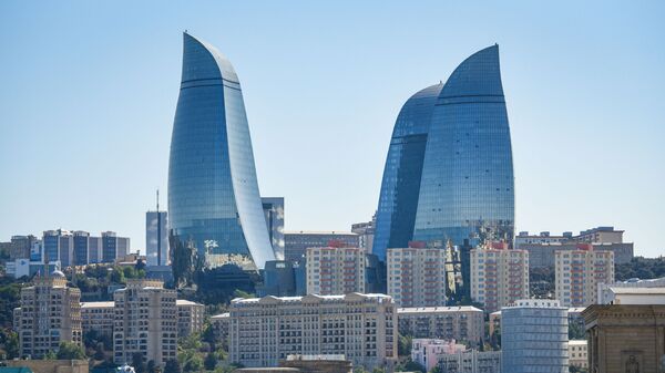 Вид на Flame Towers (Пламенные башни) в Баку, фото из архива - Sputnik Азербайджан