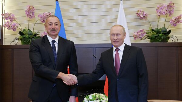 Встреча между президентом Азербайджанской Республики Ильхамом Алиевым и президентом Российской Федерации Владимиром Путиным - Sputnik Азербайджан