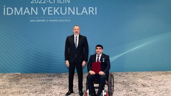 Президент Азербайджана, глава Национального олимпийского комитета (НОК) Ильхам Алиев - Sputnik Азербайджан