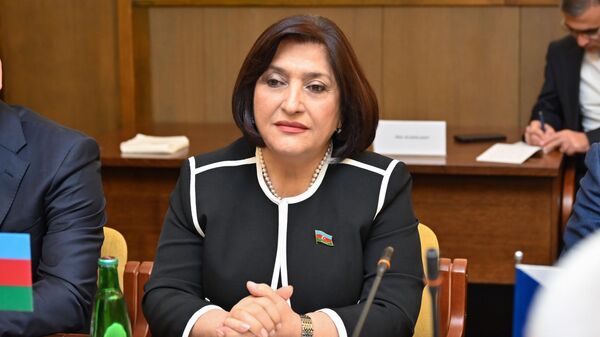 Председатель Милли Меджлиса (парламента) Сахиба Гафарова на встрече с председателем Палаты депутатов Чехии Маркетой Пекаровой Адамовой - Sputnik Азербайджан