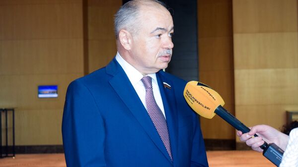 Заместитель Председателя Совета Федерации Федерального Собрания Российской Федерации, координатор группы наблюдателей от МПА СНГ Ильяс Умаханов - Sputnik Азербайджан